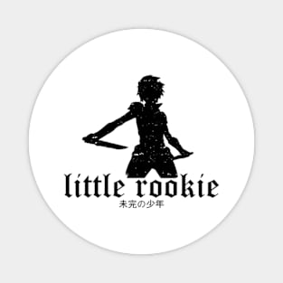 Danmachi season 4 anime characters black bell cranel or little rookie silhouette Magnet